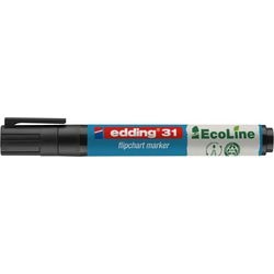 Pennarello per lavagna a fogli mobili edding ecoline 31 nero permanente
