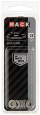 Mack 1019876 - arandela de carrocería acero inoxidable a2 12 piezas 4,3x12 | 10 piezas