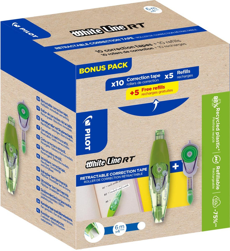 Pilot whiteline rt, 10 rodillos correctores + 10 recambios