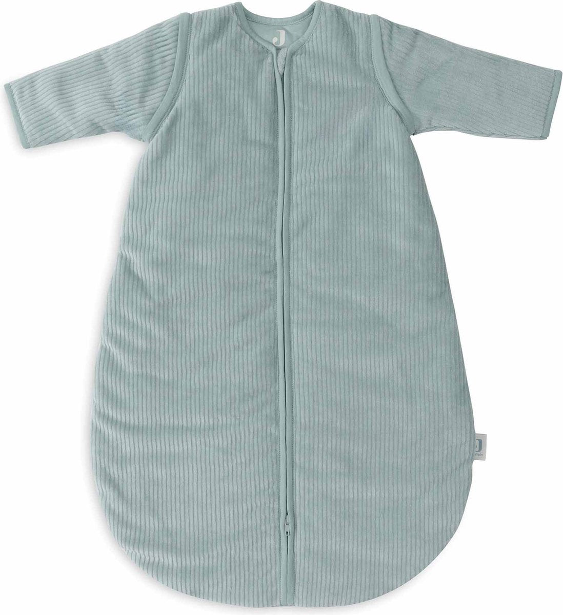 Saco de dormir para bebé Jollein invierno con manga desmontable 110 cm - redondo - canalé verde mar - saco de dormir de invierno