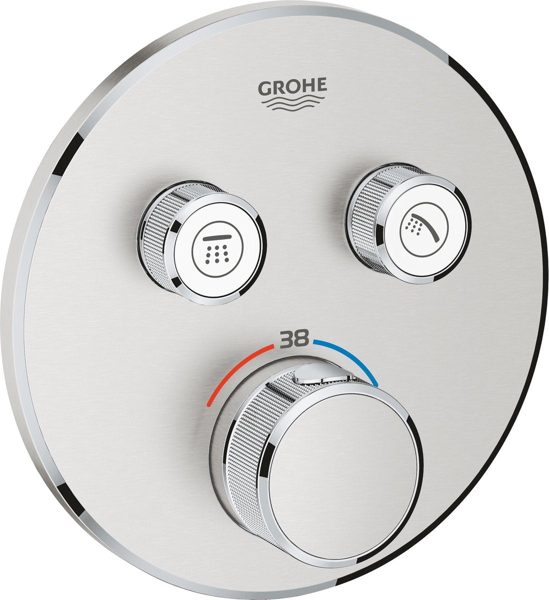 Grohe grohtherm smartcontrol thermostatiche douchekraan - inbouw - met omstelling - rvs (supersteel)