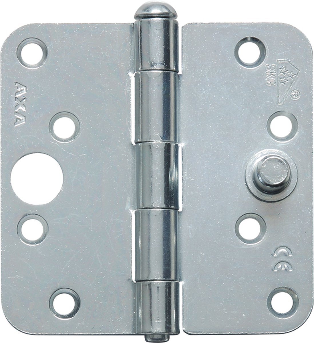 Bisagra de seguridad desmontada Axa con esquinas redondeadas - 89 x 89 mm