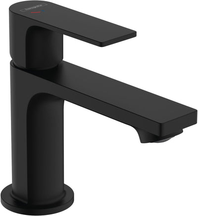 Hansgrohe rebris e - miscelatore lavabo - funzionamento monocomando - cool start risparmio energetico - senza scarico - misura 80mm - nero opaco