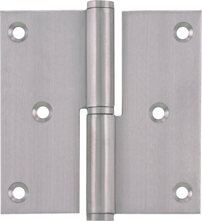 Bisagra de bola Starx esquinas derechas 89 x 89 mm acero inoxidable cepillado 3 piezas