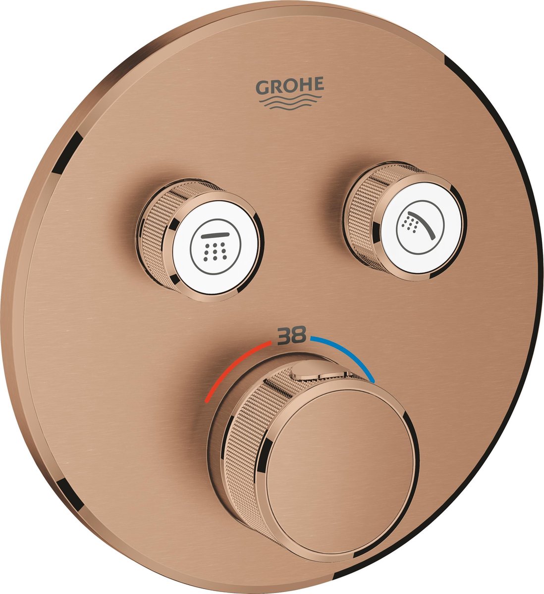 Grohe grohtherm smartcontrol inbouw douchethermostaat - 2 knoppen - brushed warm sunset (mat brons) - 29119dl0
