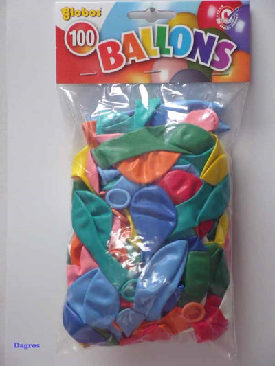 Globos balloons nr8 mix bag a100pcs