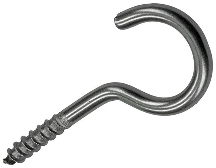 Mack 1019897 - gancho de tornillo acero inoxidable 2 piezas 4,0x30 mm | 10 piezas