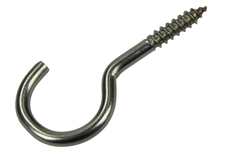 Mack 1019898 - gancho de tornillo acero inoxidable 2 piezas 5,0x40 mm | 10 piezas