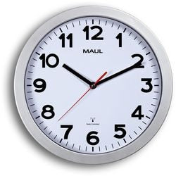 Orologio da parete radiocontrollato maul maulstep 300 mm argento, bianco