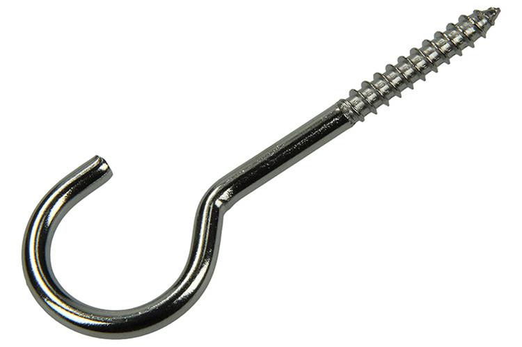 Mack 1019899 - gancho de tornillo acero inoxidable 1 ud 6,0x60 mm | 5 piezas