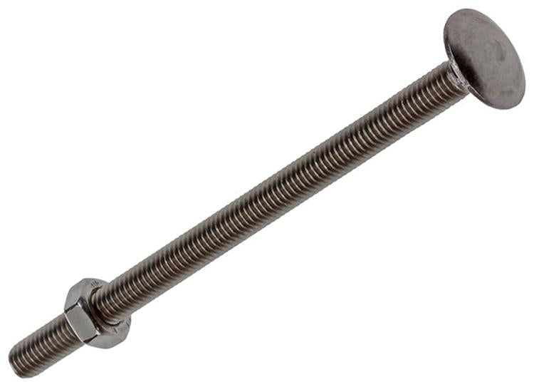 Mack 1019913 - perno madera + tuerca acero inoxidable 2 piezas m6 x 100 mm | 5 piezas