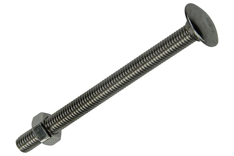 Mack 1019919 - perno madera + tuerca acero inoxidable 1 ud m8 x 100 mm | 10 piezas