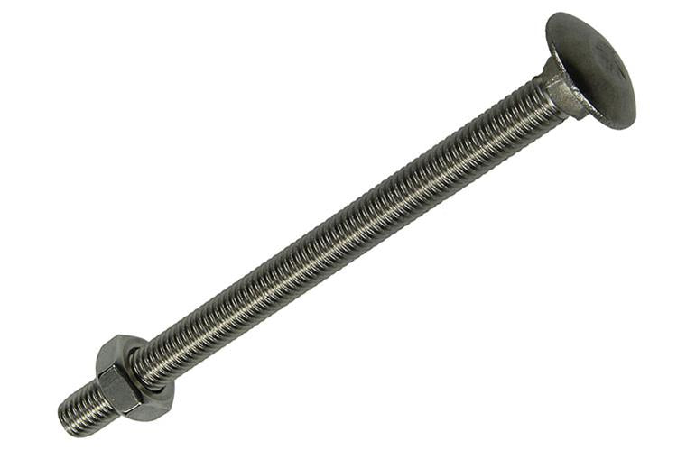 Mack 1019921 - perno madera + tuerca acero inoxidable 1 ud m10 x 130mm | 10 piezas