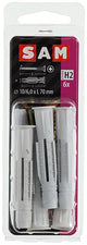 Mack 1017905 - taco universal + tornillo polieth6uds 10mm 6.0x70mm | 5 piezas