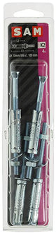 Mack 1019937 - perno de cuña con espárrago roscado. galvanizado4 piezas m6 x 100mm | 5 piezas