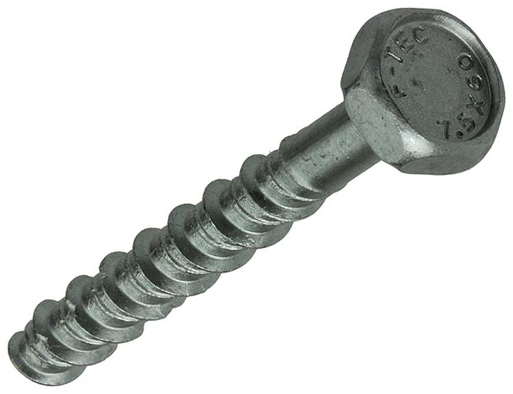 Mack 1019959 - tornillo para hormigón galvanizado 6 puntos 4 piezas 7,5 x 60 mm | 5 piezas