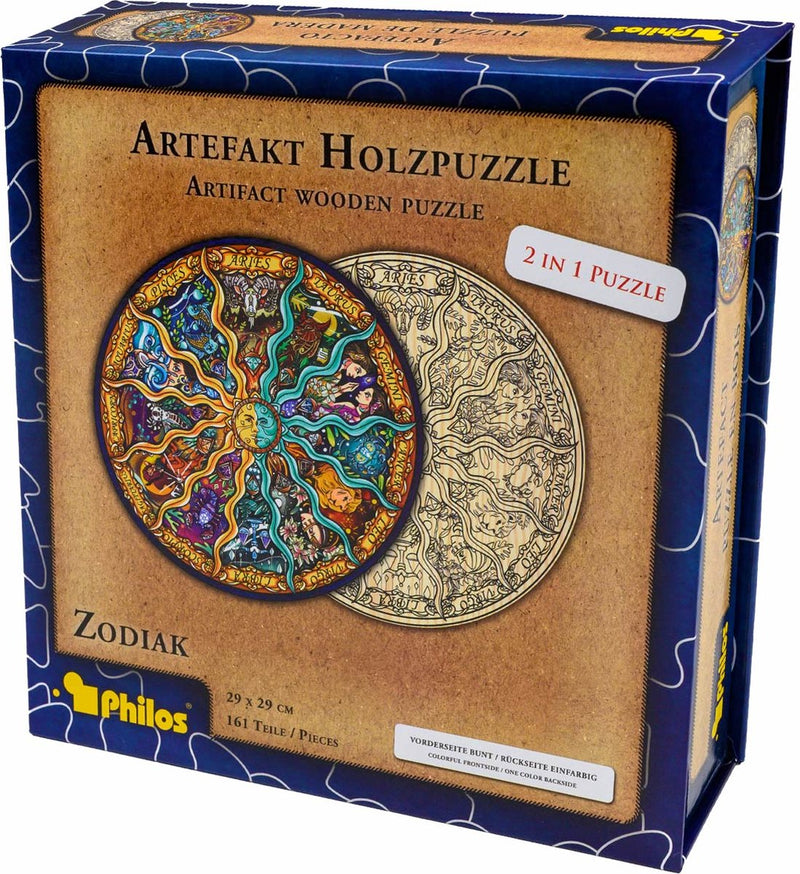 Puzzle in legno Philos puzzle 2 in 1 zodiaco 161 pezzi.