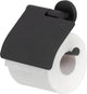 Tiger noon - toilet roll holder with flap - toilet roll holder - without drilling - drilling or gluing - black