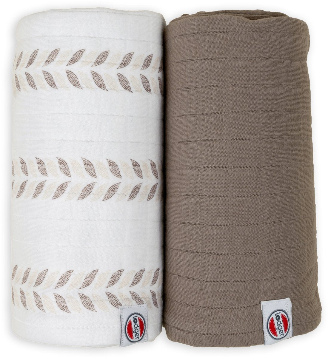 Fasce Lodger - panni idrofili - marrone crema - 110x110 cm - 2 pezzi - cotone biologico - pannolino idrofilo