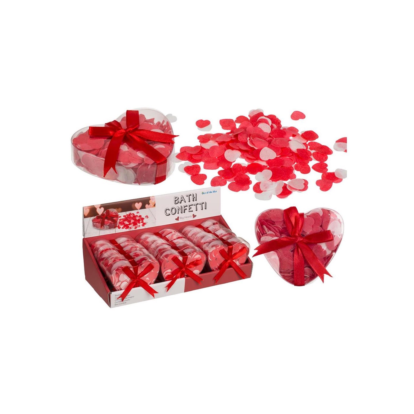 Out of the blue confeti de baño corazones en caja regalo 20 gramos