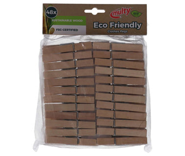 Múltiples clavijas de ropa de madera 48 piezas