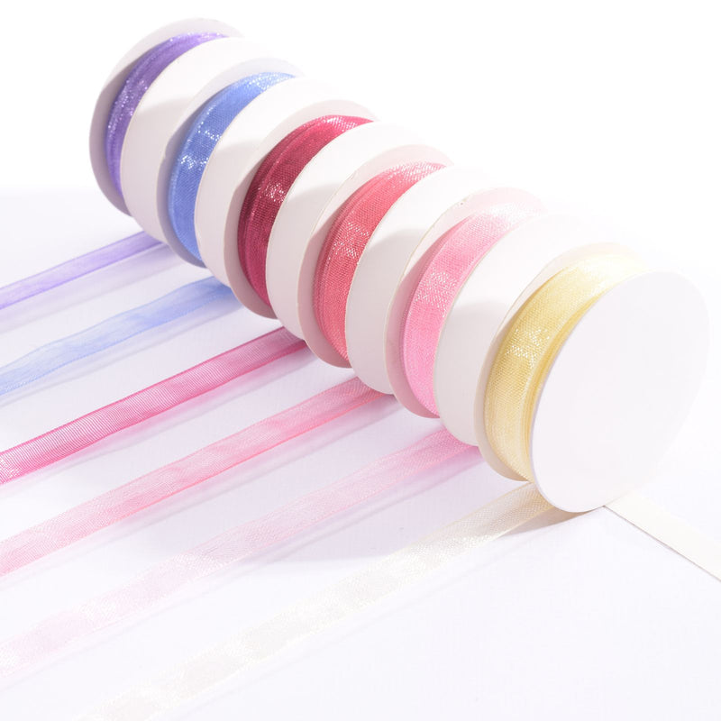 Vaessen creative • nastro di organza 6 colori 6mmx2m rosa confetto