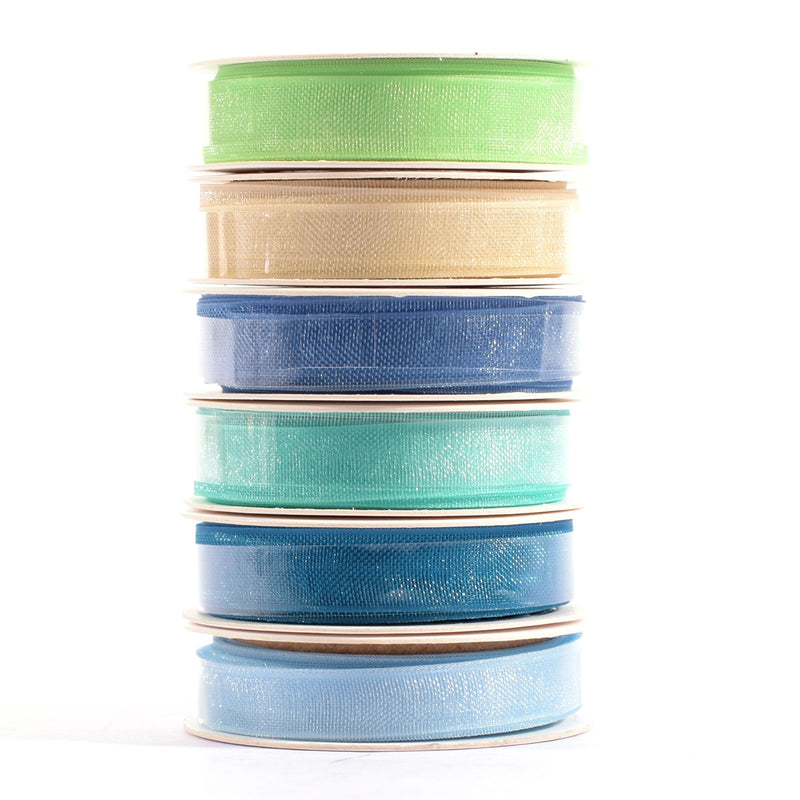 Vaessen creative • nastro di organza 6 colori 6mmx2m celeste