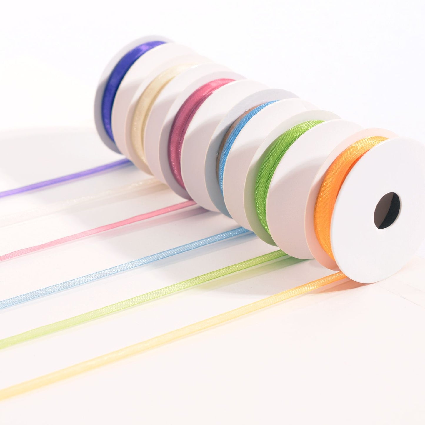 Vaessen creative • nastro di organza 6 colori 3mmx2m primavera