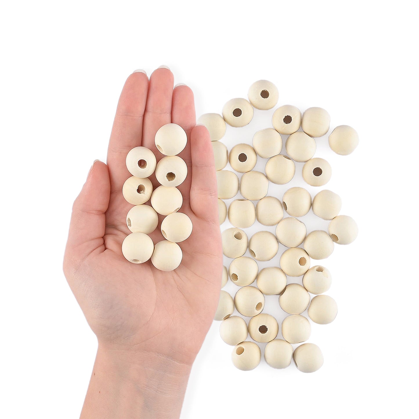 Vaessen creative • perline di legno 18 mm 100 pezzi