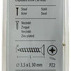 Mack 1017965 - tornillo para aglomerado con cabeza chapada en amarillo. 75 piezas 3,5 x 30 mm | 5 piezas