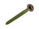 Mack 1017967 - tornillo para aglomerado con cabeza chapada en amarillo. 55 piezas 3,5 x 40 mm | 5 piezas
