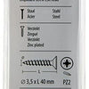 Mack 1017967 - tornillo para aglomerado con cabeza chapada en amarillo. 55 piezas 3,5 x 40 mm | 5 piezas