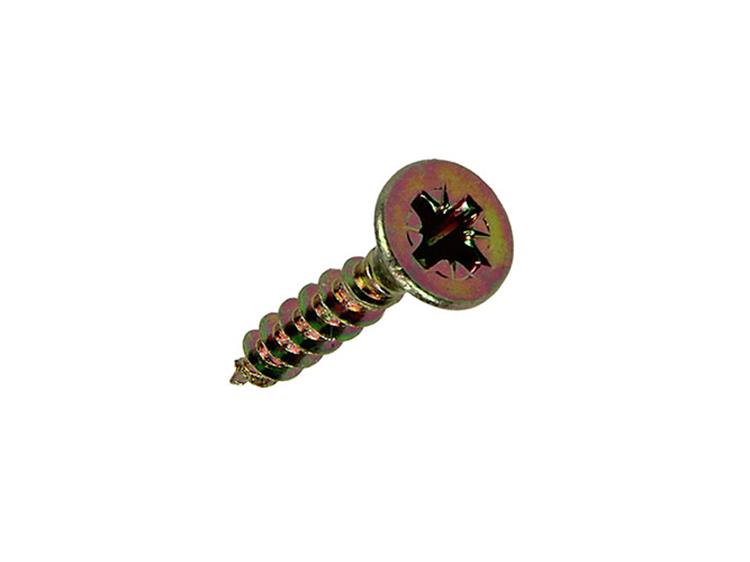 Mack 1017969 - tornillo para aglomerado con cabeza chapada en amarillo. 80 piezas 4,0 x 20 mm | 5 piezas