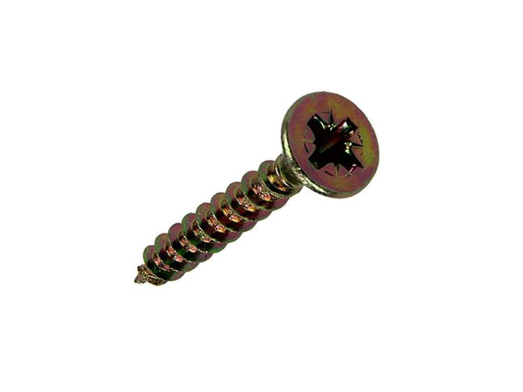 Mack 1017970 - tornillo para aglomerado con cabeza chapada en amarillo. 70 piezas 4,0 x 25 mm | 5 piezas