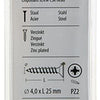 Mack 1017970 - tornillo para aglomerado con cabeza chapada en amarillo. 70 piezas 4,0 x 25 mm | 5 piezas