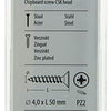 Mack 1017975 - Tornillo para aglomerado con cabeza chapada en amarillo. 35 piezas 4,0 x 50 mm | 5 piezas