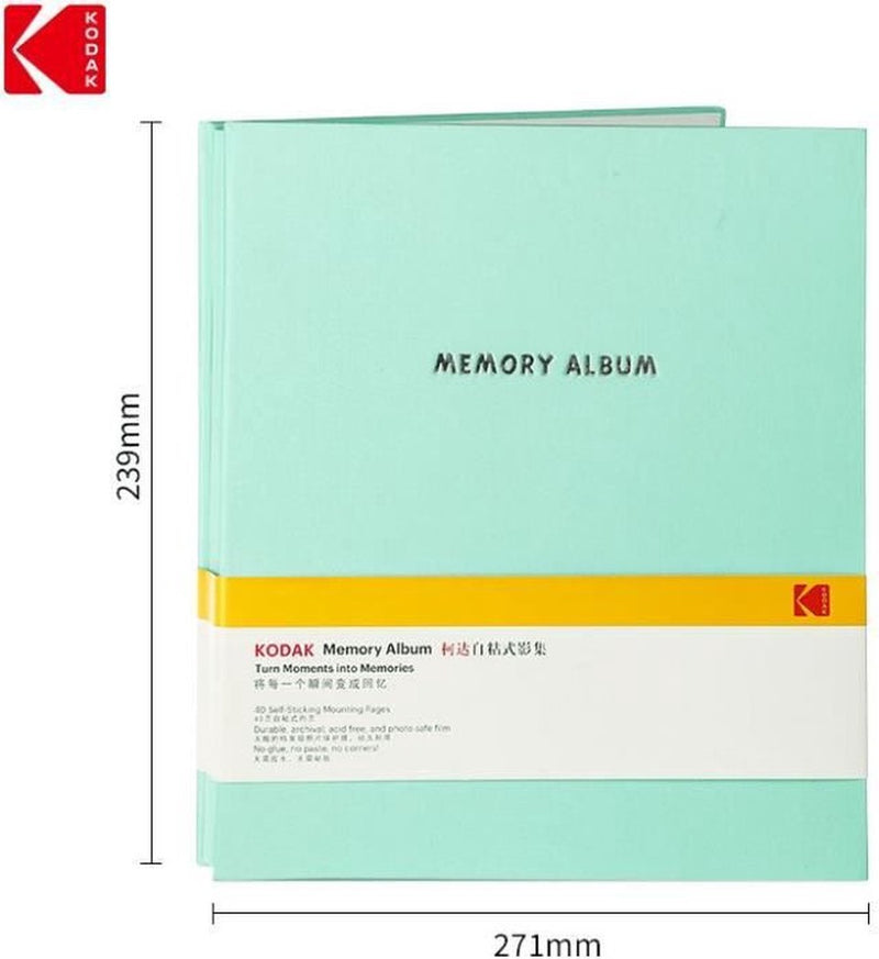 Kodak 9891315 - album fotografico da 20 pagine autoadesive, misura 23,5x27 cm, verde