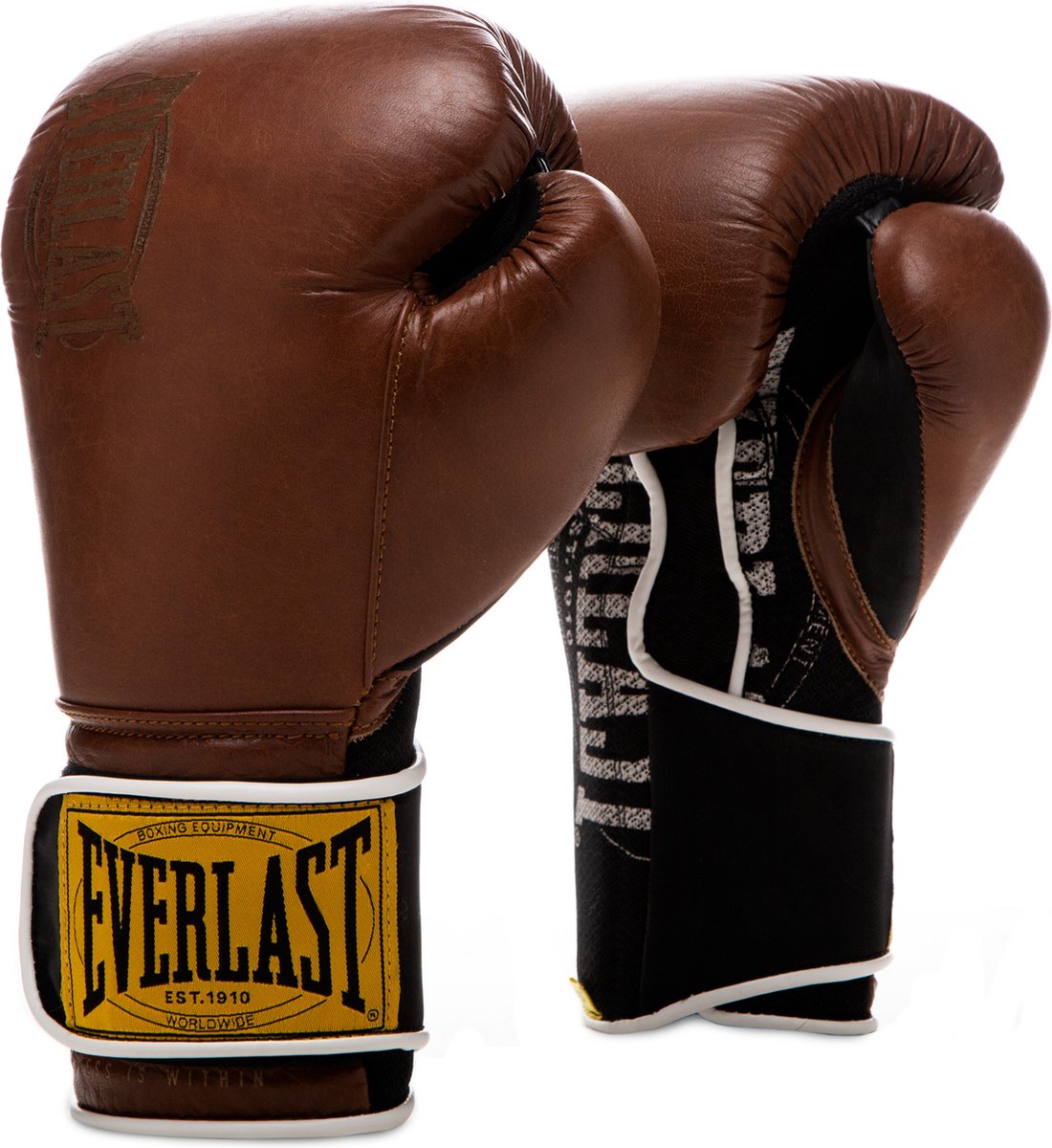 Guantoni da boxe da allenamento classici Everlast 1910 - marrone vintage - 16 oz