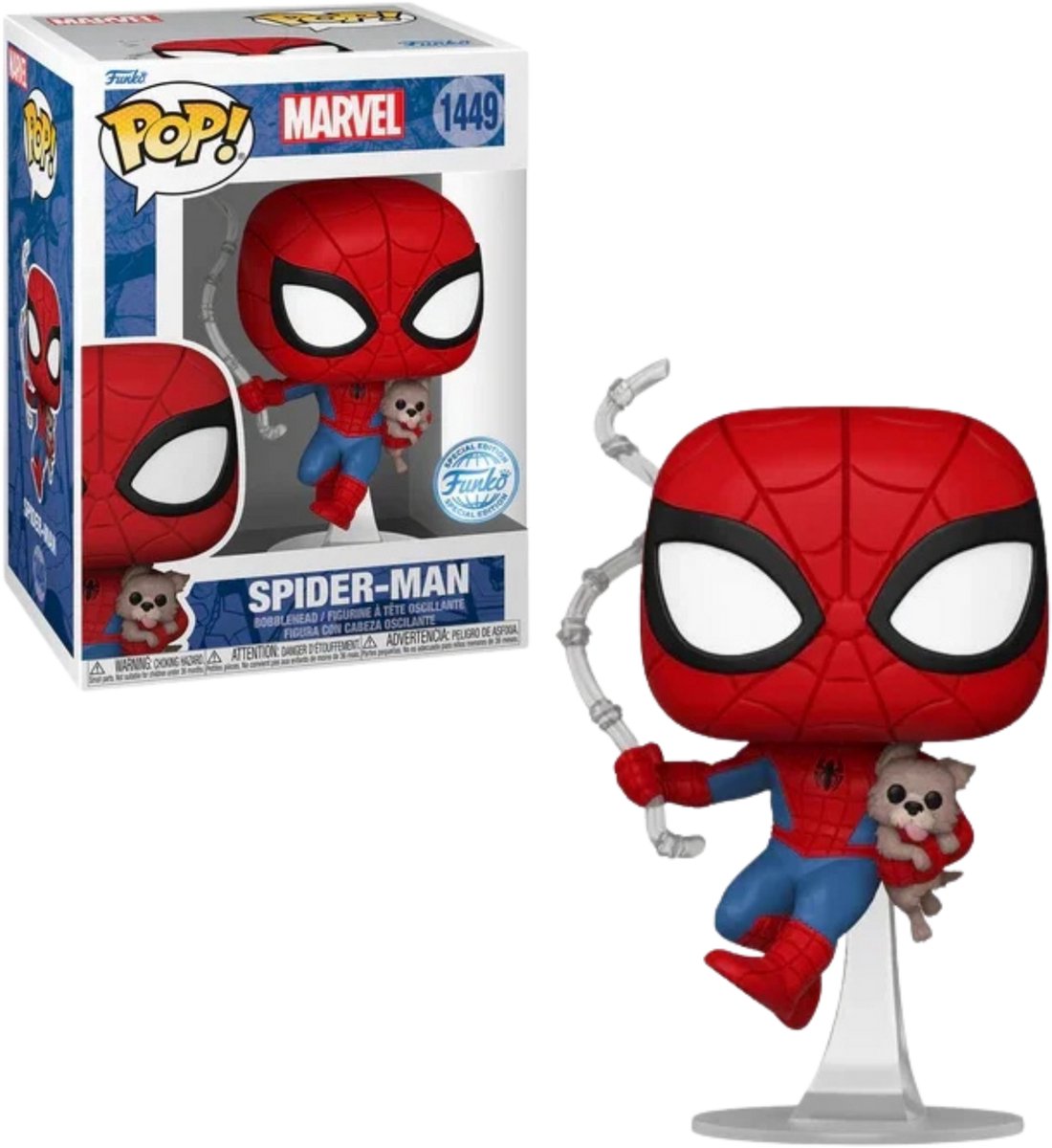 Funko Spider Man amico pop! film figura in vinile spidey con sandwich (cane) 9 cm pop! figura