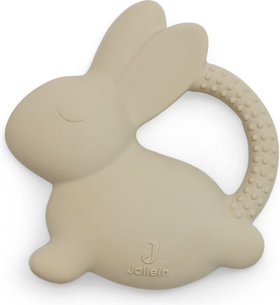 Jollein - anello da dentizione in gomma - anelli da dentizione per bambini - coniglietto - torrone