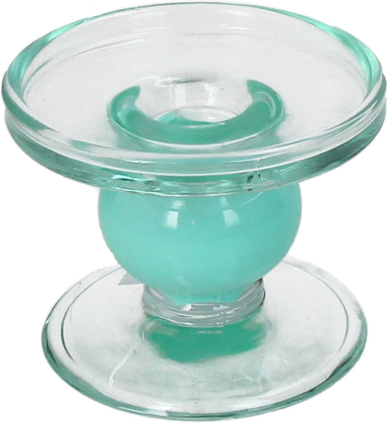 Portavelas hd collection cristal turquesa 9x9x7cm