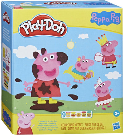 Set da gioco Play-doh Peppa Pig Styling - argilla da modellare - inclusi 9 vasetti
