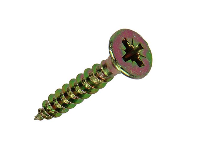 Mack 1017984 - Tornillo para aglomerado con cabeza chapada en amarillo. 40 piezas 5,0 x 30 mm | 5 piezas