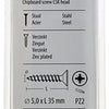 Mack 1017985 - tornillo para aglomerado con cabeza chapada en amarillo. 35 piezas de 5,0 x 35 mm | 5 piezas