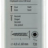 Mack 1018014 - spainplschr.vzkop-automontaje chapado en amarillo 25 piezas 4,0 x 60 mm | 5 piezas