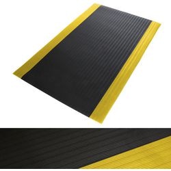 Alfombra antifatiga Softer-work-mat negro, amarillo 1500x900 mm