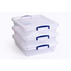 Caja de almacenamiento con tapa cajas realmente útiles 10.5ccb-pk3 10.5 l transparente