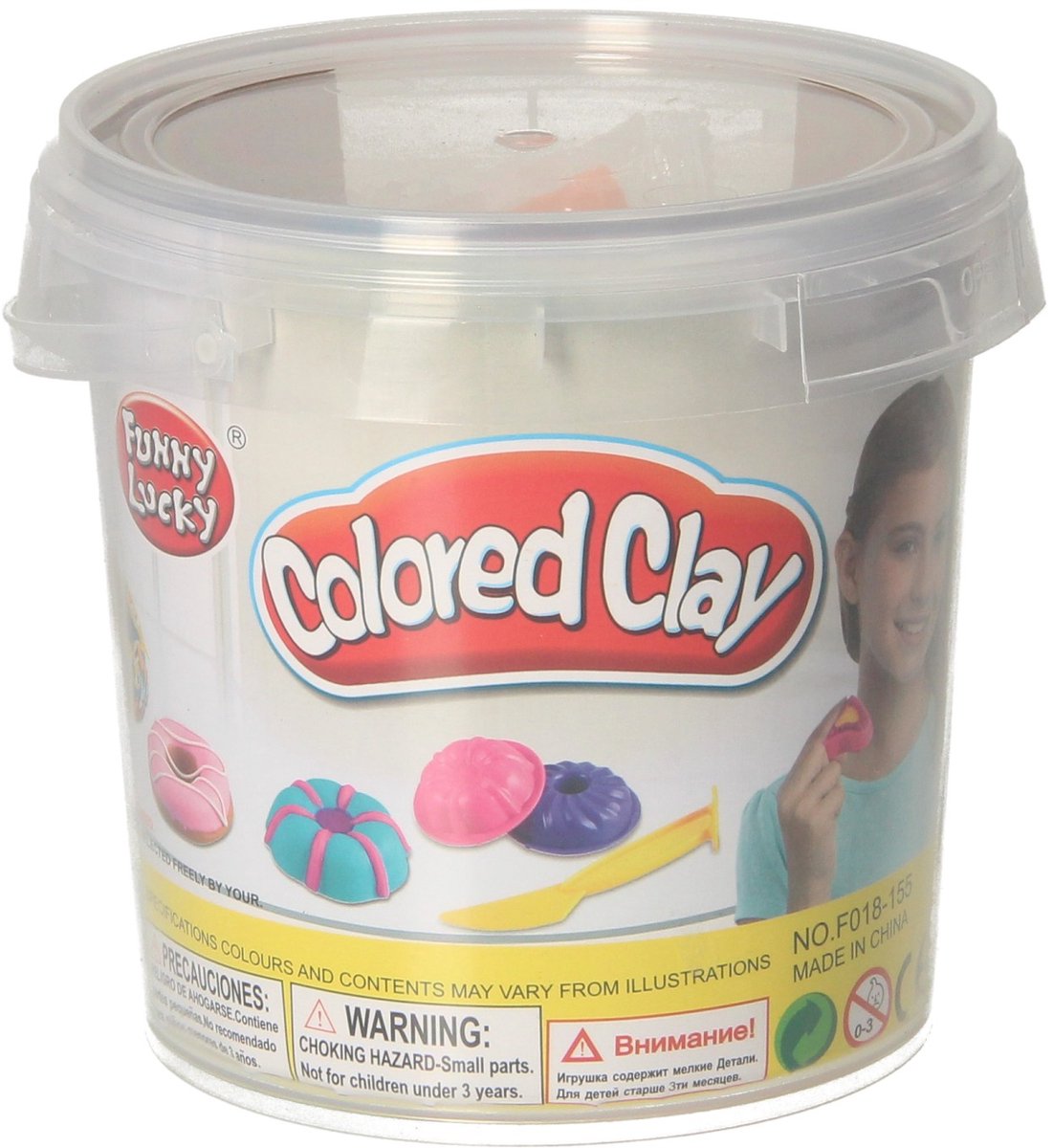 Making donuts in a storage box - 12 colors of clay