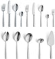 Amefa ventura - set posate - 60 pezzi - 6 persone - satinate - opache - color argento