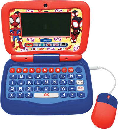 Lexibook spidey ordinateur portátil educativo parlante bilingüe – 40 actividades en francés e inglés